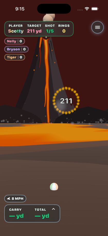 Rings of Fire, played over a lava field